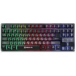 Клавіатура REAL-EL 8710 Black (EL123100030) Gaming TKL Backlit USB (ENG/UKR/RU)