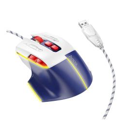 Мишка Hoco GM31 Overlord luminous White Blue