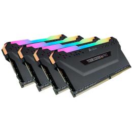 Оперативна память Corsair 32GB (4x8GB) DDR4 3200MHz CL16 Vengeance RGB PRO Black (CMW32GX4M4Z3200C16)