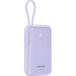 Зовнішній портативний акумулятор Canyon OnPower 101 built-in cable 10000 mAh Purple PD22.5W (CNS-CPB101PU)