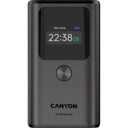 Зовнішній портативний акумулятор Canyon OnPower 130 TFT 10000 mAh Dark Gray PD30W (CNS-CPB130DG)