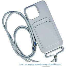 Чохол-накладка Infinity Colorful Pocket Strap with strap для Samsung A06 Gray