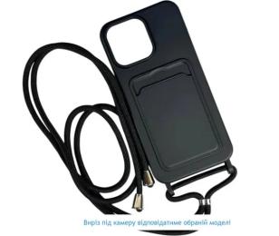 Чохол-накладка Infinity Colorful Pocket Strap with strap для Samsung A06 Black