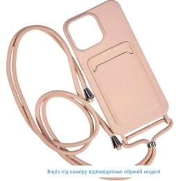 Чохол-накладка Infinity Colorful Pocket Strap with strap для Samsung A06 Powder