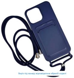 Чохол-накладка Infinity Colorful Pocket Strap with strap для Samsung A06 Dark Blue