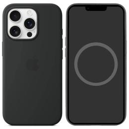 Чохол-накладка EpiK Silicone case (AAA) with Magsafe and Animation (button) для Apple iPhone 16 Pro (6.3) Black