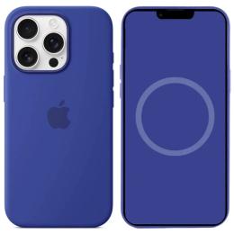 Чохол-накладка EpiK Silicone case (AAA) with Magsafe and Animation (button) для Apple iPhone 16 Pro (6.3) Ultramarine