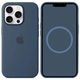 Чохол-накладка EpiK Silicone case (AAA) with Magsafe and Animation (button) для Apple iPhone 16 Pro Max (6.9) Denim
