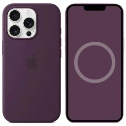 Чохол-накладка EpiK Silicone case (AAA) with Magsafe and Animation (button) для Apple iPhone 16 Pro Max (6.9) Plum