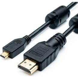 Відео-кабель Atcom Standard HDMI (тато)  -  micro HDMI (тато) (22401), 1 м Black