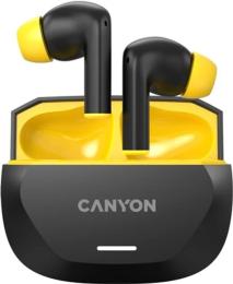 Бездротові навушники Canyon HEXAGON 7 TWS ANC + ENC Black Yellow