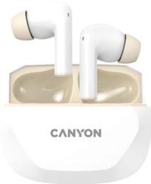 Бездротові навушники Canyon HEXAGON 7 TWS ANC + ENC Beige