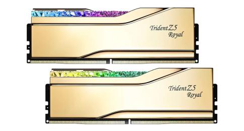 Оперативна память G.Skill 32GB (2x16GB) DDR5 6400 MHz CL30 Trident Z5 Royal Gold (F5-6400J3039G16GX2-TR5G)