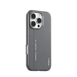 Чохол-накладка Blueo Premium Leather Phone Case with Magnetic для iPhone 16 Pro Gray