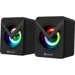 Акустична система Kisonli L-1040 Black USB + 3.5mm, 2x3