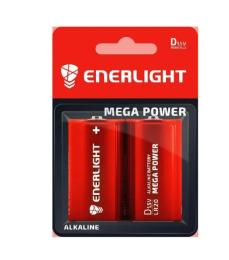Батарейка Enerlight MEGA POWER LR20 2 шт/уп