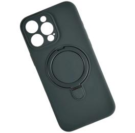 Чохол-накладка Infinity MagSafe LOGO Cover для iPhone 15 Pro Max Dark Gray + тримач