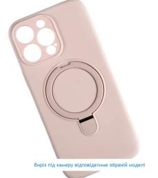 Чохол-накладка Infinity MagSafe LOGO Cover для iPhone 15 Pink + тримач