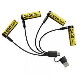 Акумулятор Nitecore AA NH2400 1.5V USB Type-C Yellow 2400 mAh