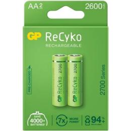 Акумулятор GP ReCyko 2700 Series AA NiMh (270AAHCE-EB2) Green 2600mAh