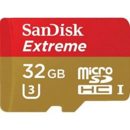 Карта памяті SanDisk Extreme SDSQXAF-032G-GN6AA Black 32GB microSDHC З адаптером Class 10