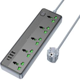 Мережевий фільтр Borofone BAC4A Lord 5 position socket Black (1C3A)(EU)