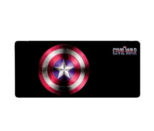 Килимок для мишки Voltronic Captain America Black 300x800 з боковою прошивкою, товщина 3 мм