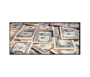 Килимок для мишки Voltronic Dollars 5 мм Gray 300x800 з боковою прошивкою