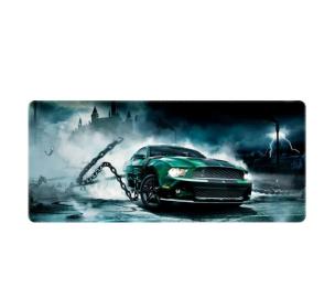 Килимок для мишки Voltronic Ford Mustang GT Green 300x800 з бічним прошивкою, товщина 3 мм