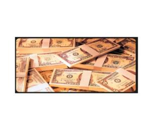 Килимок для мишки Voltronic Dollars 4 мм Beige 300x800 з боковою прошивкою