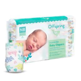 Підгузки Offspring розмір NB, до 4 кг, 56 шт, Діноленд