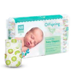 Підгузки Offspring розмір NB, до 4 кг, 56 шт, Ківі