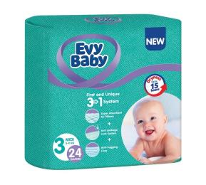 Підгузки Evy Baby Midi 5-9 кг 24 шт (8690506520236)
