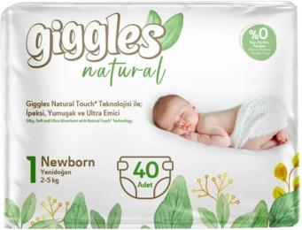 Підгузки Giggles Natural 1 Newborn 2-5 кг 40 шт (8680131206377)