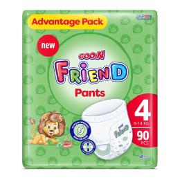 GOO.N FRIEND для дітей 9-14 кг розмір 4, 90 шт
