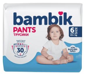 Підгузки Bambik трусики 6 (15+ кг) 30 шт (4823071652536)