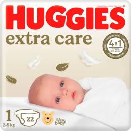 Підгузки Huggies Extra Care Розмір 1 (2-5 кг) 22 шт (5029053583235)