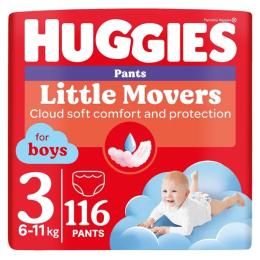 Підгузки Huggies Little Movers/Pants 3 M-Pack 6-11 кг для хлопчиків 116 шт (5029054568026)