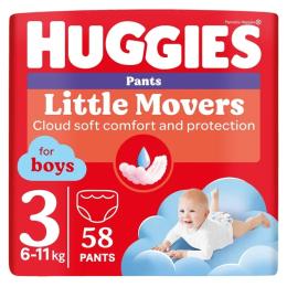 Підгузки Huggies Little Movers/Pants 3 Mega 6-11 кг для хлопчиків 58 ш (5029053547473)