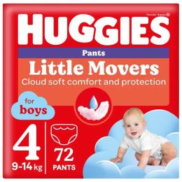 Підгузки Huggies Little Movers/Pants 4 (9-14 кг) для хлопчиків 72 шт (5029053564104)