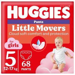 Підгузки Huggies Little Movers/Pants 5 (12-17 кг) для дівчаток 68 шт (5029053564111)