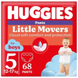 Підгузки Huggies Little Movers/Pants 5 (12-17 кг) для хлопчиків 68 шт (5029053564128)