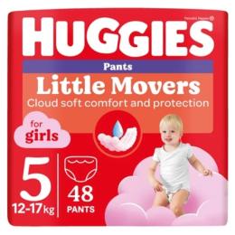 Підгузки Huggies Little Movers/Pants 5 (12-17 кг) для дівчаток 48 шт (5029053547626)