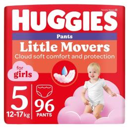 Підгузки Huggies Little Movers/Pants 5 (12-17 кг) для дівчаток 96 шт (5029054568170)