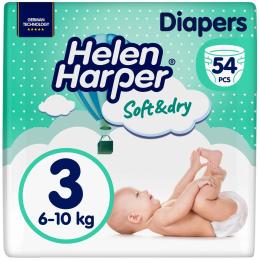 Підгузки Helen Harper Soft&amp;Dry New Midi Розмір 3 (6-10 кг) 54 шт (2316772)