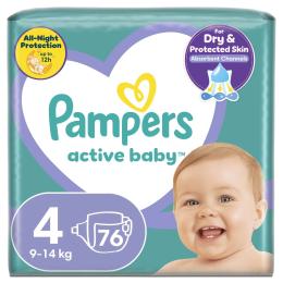 Підгузки Pampers Active Baby Maxi Розмір 4 (9-14 кг) 76 шт (8001090949615)