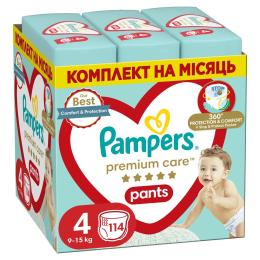 Підгузки Pampers Premium Care Pants Maxi Трусики Розмір 4 (9-15 кг) 114 шт (8006540490938)