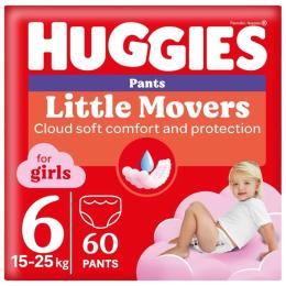Huggies Little Movers/Pants 6 (15-25 кг) Box 60 шт Pink (5029053564135)