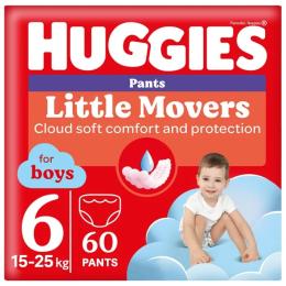 Підгузки Huggies Little Movers/Pants 6 (15-25 кг) Box для хлопчиків 60 шт (5029053564142)