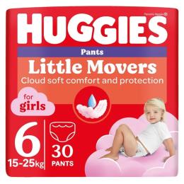 Підгузки Huggies Little Movers/Pants 6 (15-25 кг) Jumbo для дівчаток 30 шт (5029053564296)